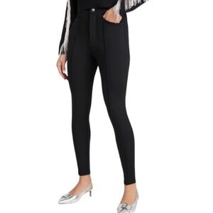 5 à‎ 7 Cinq à Sept Ponte Colette Skinny Pleated Pant Black